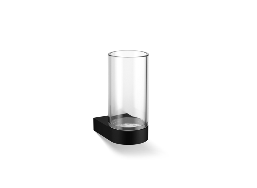 Becher 'Century' - Wandmontage - Glass & Matt Black