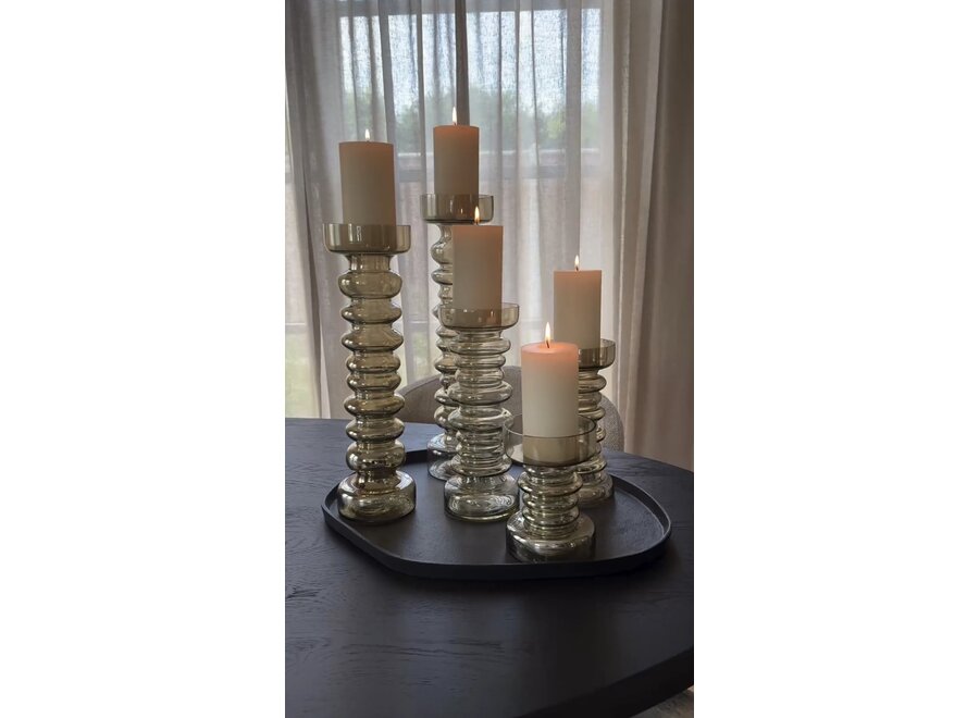 Candleholder 'Bega' Smoke - S