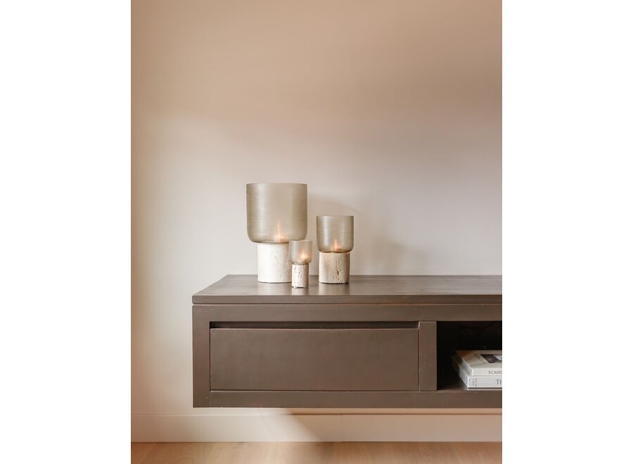 Porte-bougie 'James' Smoke - L