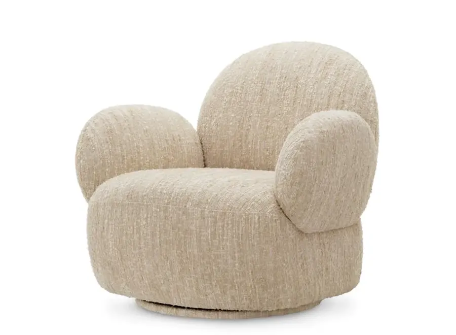 Chaise pivotante 'Madrone' - Bouclé Sonata Cream