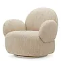 Swivel armchair 'Madrone' - Bouclé Sonata Cream