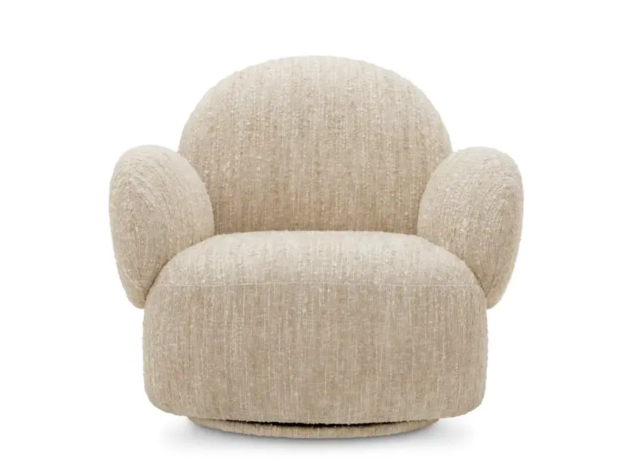 Chaise pivotante 'Madrone' - Bouclé Sonata Cream