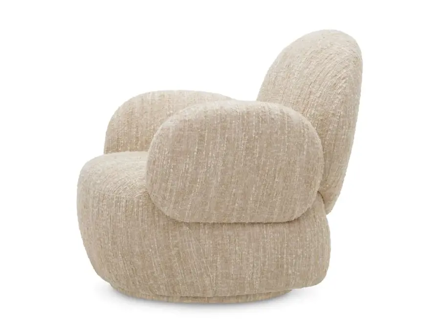Chaise pivotante 'Madrone' - Bouclé Sonata Cream