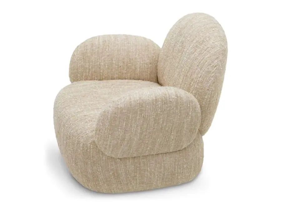 Chaise pivotante 'Madrone' - Bouclé Sonata Cream