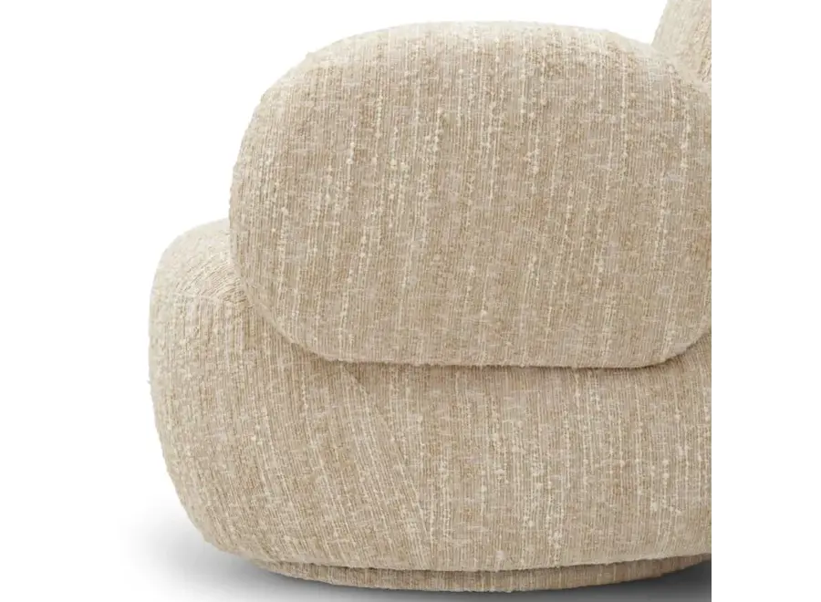 Chaise pivotante 'Madrone' - Bouclé Sonata Cream