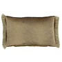 Dekoratives Kissen Perla Camel + Fringe Gold