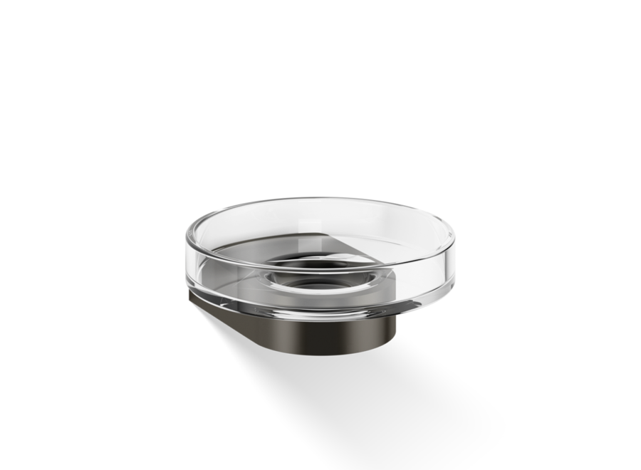 Zeepbakje 'Century' - Wandbevestiging - Glass & Dark Metal