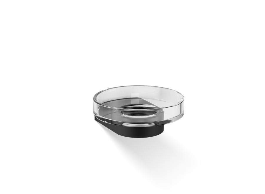 Zeepbakje 'Century' - Wandbevestiging - Glass & Matt Black