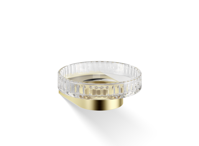 Seifenschale Century - Wandmontage - Cutt Glass & Matt Gold