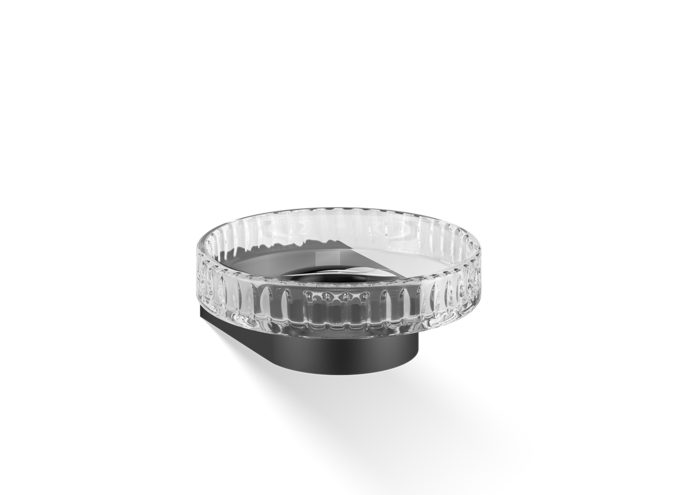 Zeepbakje Century - Wandbevestiging - Cutt Glass & Matt Black