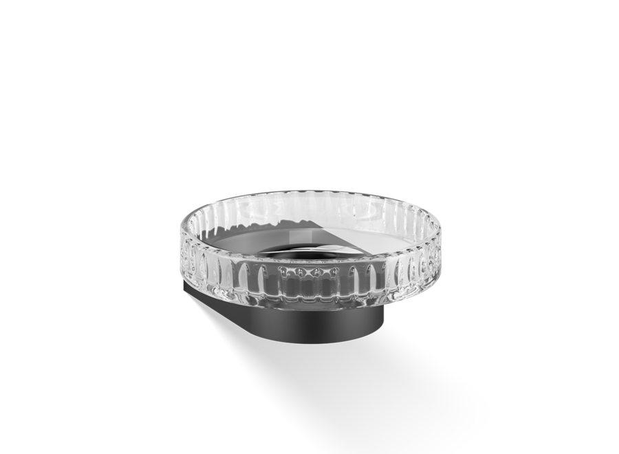 Zeepbakje 'Century' - Wandbevestiging - Cutt Glass & Matt Black