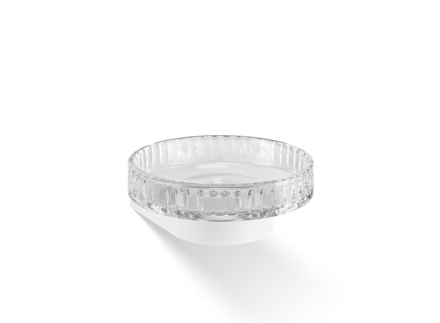 Zeepbakje Century - Wandbevestiging - Cutt Glass & Matt White