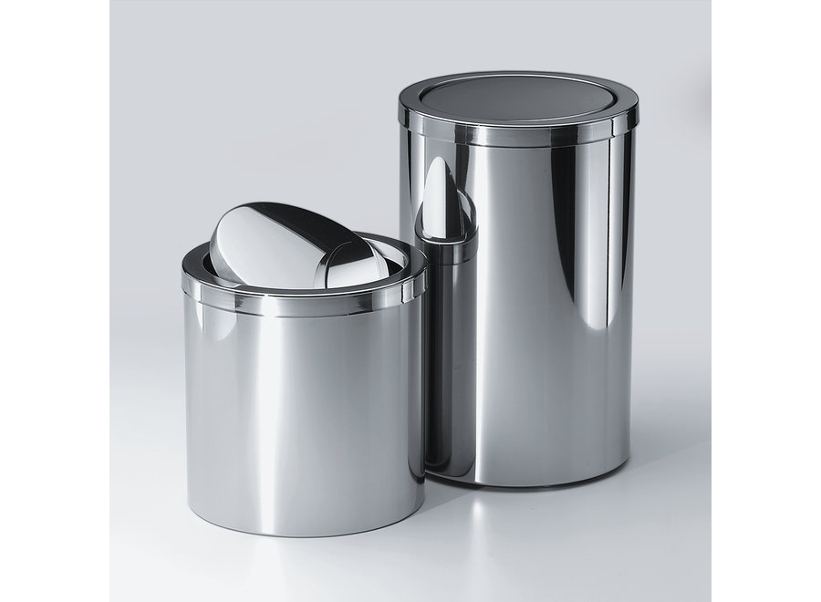 Prullenbak 'Mikado' - Stainless steel polished