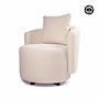 Swivel Armchair 'Lewis' Aesthetic White - CareClean