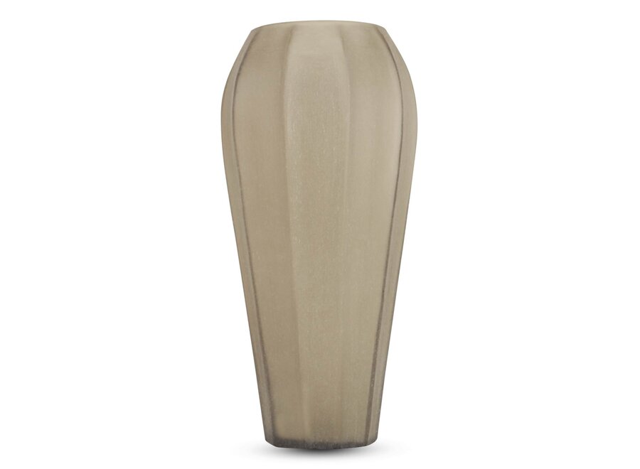 Vase 'Pyrite' L - frosted smoke