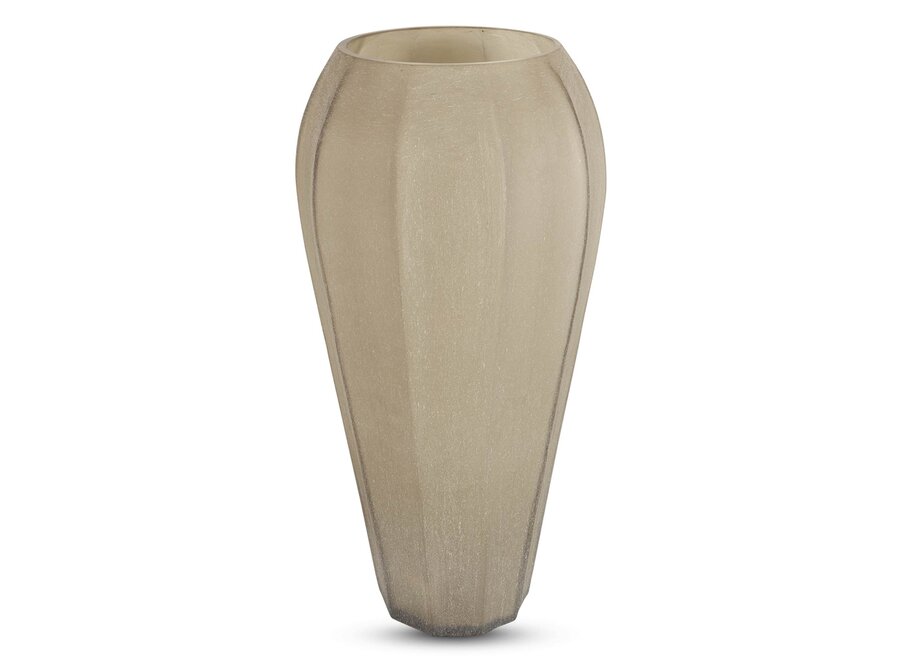 Vase 'Pyrite' L - frosted smoke