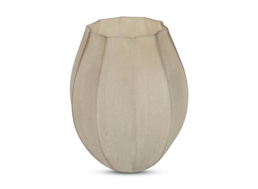 Vase 'Pyrite' M - frosted smoke