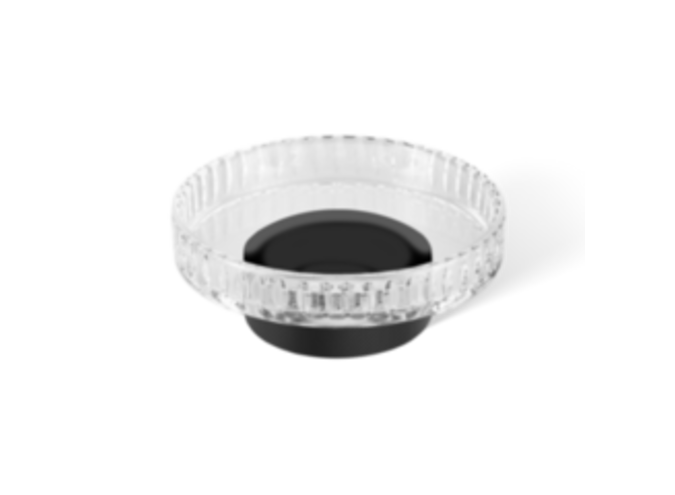Seifenschale Club - Black matt / Cut Glass