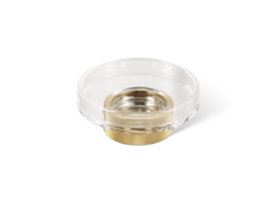 Zeepbakje 'Club' - Gold/ Clear Glass