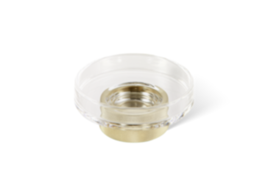 Zeepbakje 'Club' - Gold Matt/ Clear Glass