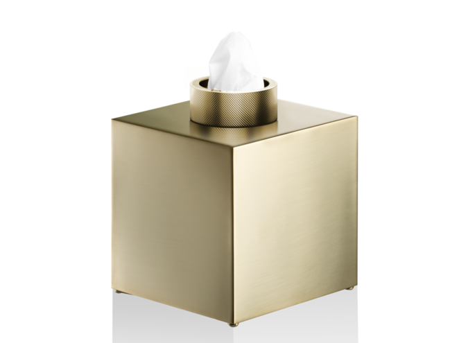 Taschentuchbox Club - Square - Gold matt