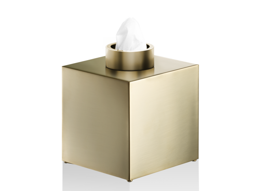 Taschentuchbox Club - Square - Gold matt