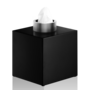 Tissue box 'Club' - Square - Gold - Black matt / Chrome