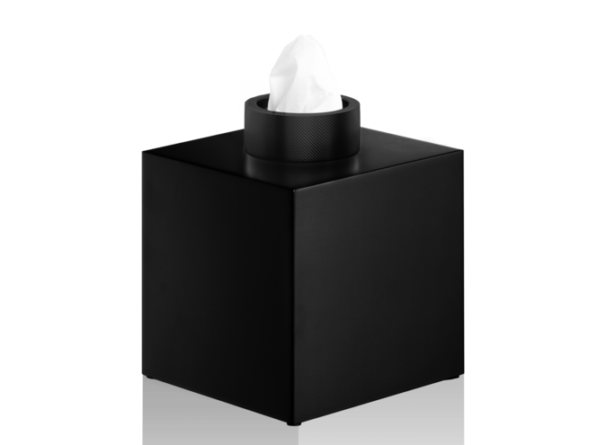 Taschentuchbox Club - Square - Black matt