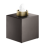 Taschentuchbox 'Club' - Square - Dark metal / Matt Gold