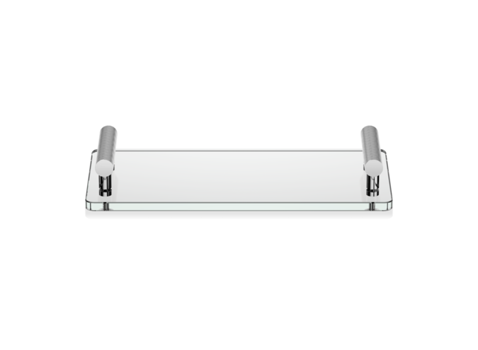 Dienblad Club - Chrome/Clear Glass