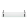 Tray 'Club' - Chrome/Clear Glass