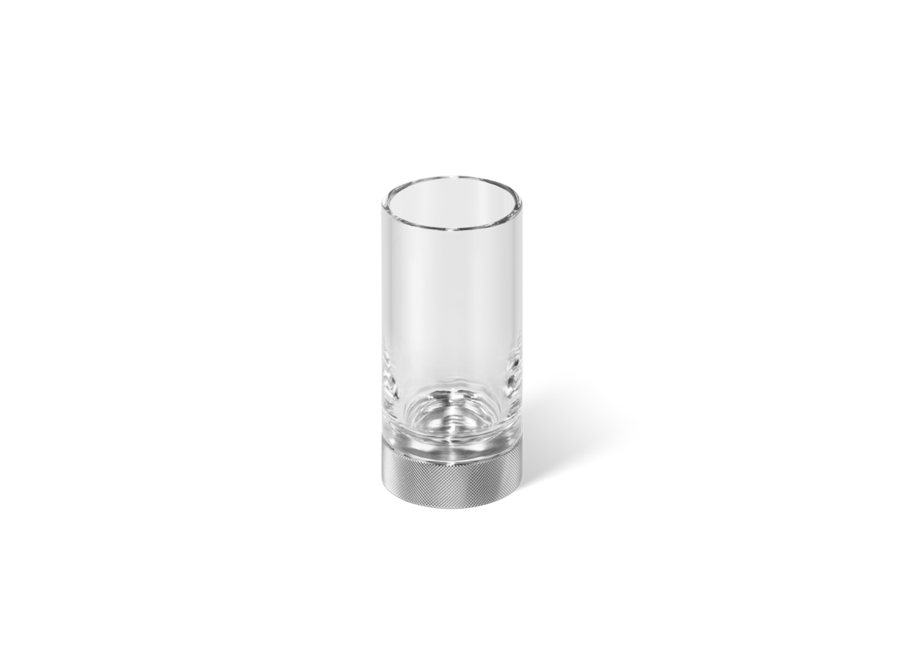 Beker 'Club' - Chrome/Clear Glass