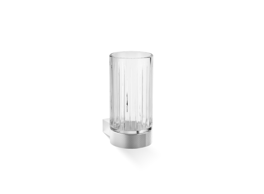 Tumbler  'Club' - Wall mounted  - Chrome/Cut Glass