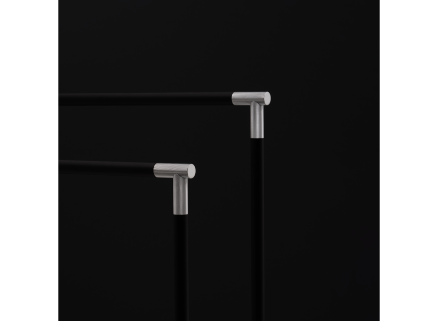 Porte serviette 'Club' - Matt Black/Chrome