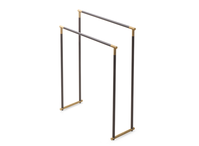 Porte serviette Club - Matt Dark metal / Gold