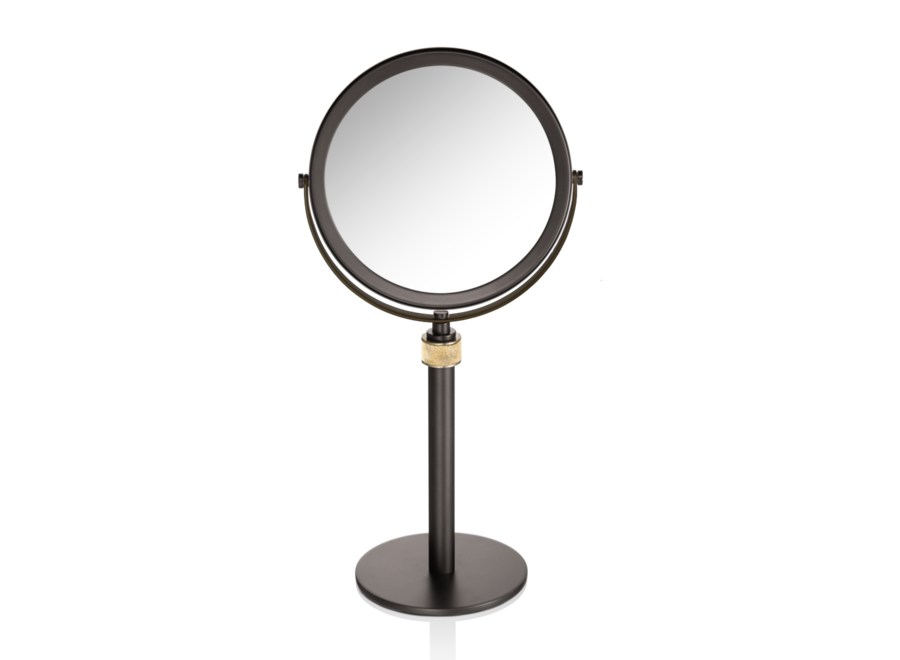 Kosmetikspiegel 'Club' - Dark Metal / Matt Gold