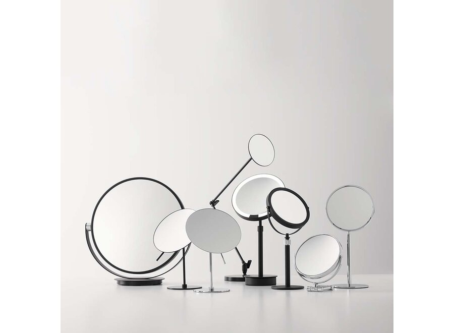 Vanity Mirror 'Club' - Matt Black / Chrome