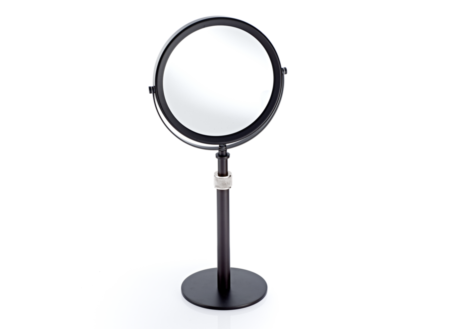 Kosmetikspiegel 'Club' - Matt Black / Chrome