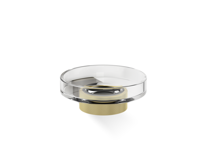 Seifenschale  Club - Wandmontage - Matt Dark Metal| Gold / Clear Glass