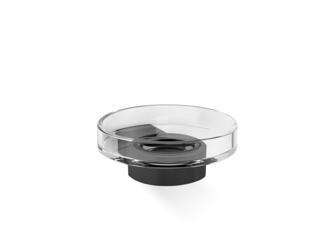 Zeepbakje  Club - Wandbevestiging - Black Matt / Clear Glass