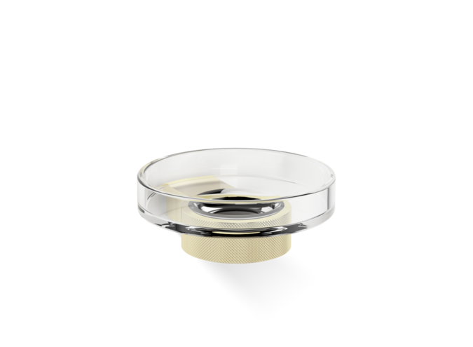 Zeepbakje  Club - Wandbevestiging - Matt Gold / Clear Glass