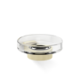 Seifenschale  'Club' - Wandmontage - Matt Gold / Clear Glass
