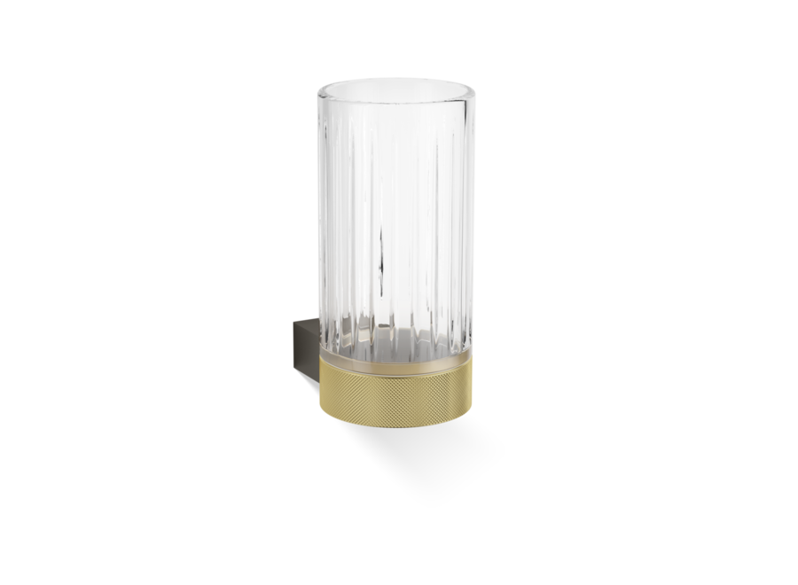 Beker  'Club' - Wandbevestiging - Dark metal|Matt Gold /Cut Glass