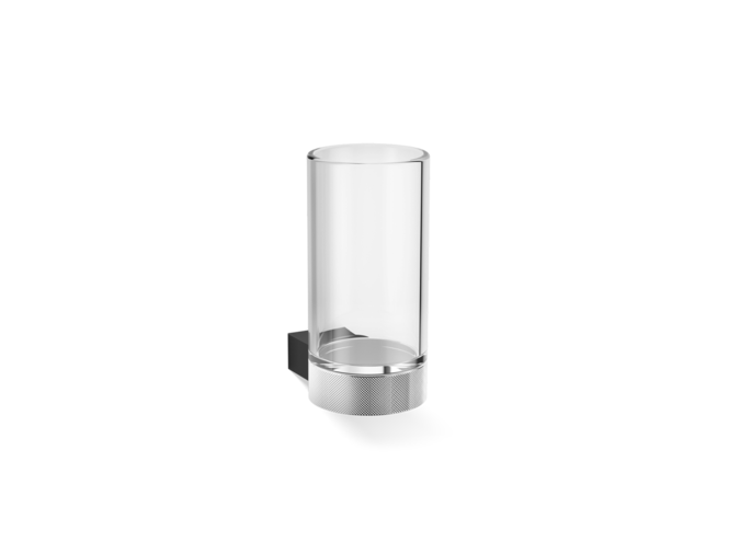 Beker  Club - Wandbevestiging - Black Matt|Chrome /Clear Glass