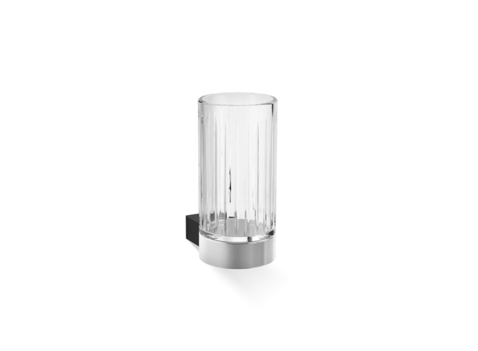 Beker  Club - Wandbevestiging - Black Matt|Chrome /Cut Glass