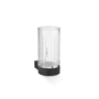 Tumbler  'Club' - Wall mounted - Matt Black/Cut Glass