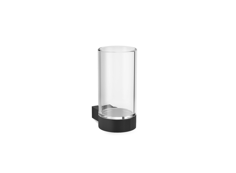 Becher  'Club' - Wandmontage - Matt Black/Clear Glass