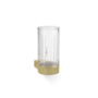Tumbler  'Club' - Wall mounted - Matt Gold/Cut Glass