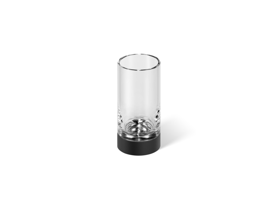 Becher 'Club' - Matt Black/Clear Glass