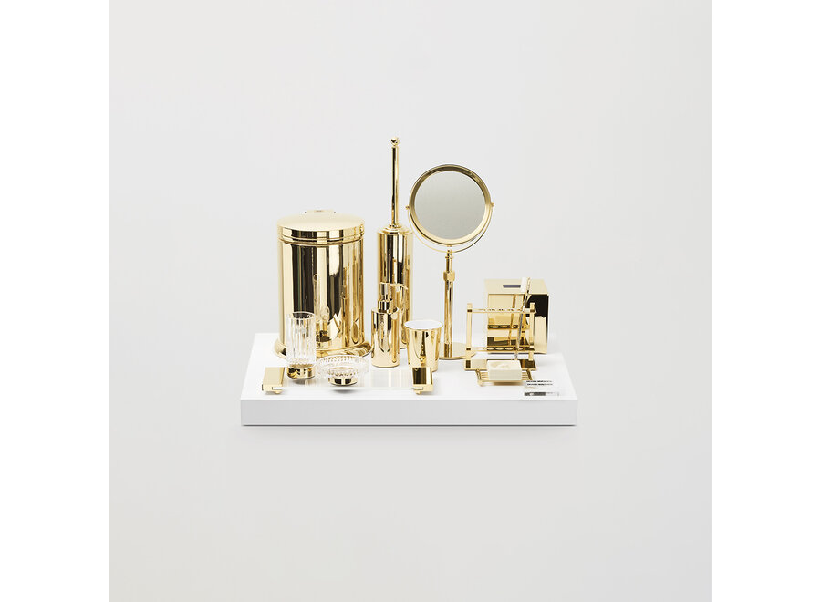 Dienblad 'Club' - Gold / Clear Glass